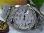 Rolex Datejust Stainless Steel Oyster Band Silver Roman Face Replica Watch